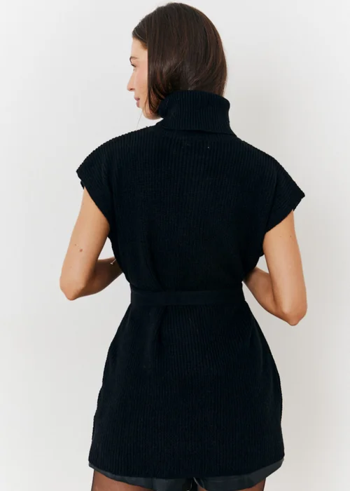 In The Style Black Belted Knit Jumper - 06-08 Image 3