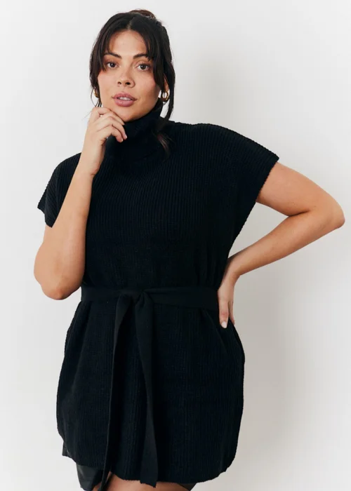 In The Style Black Belted Knit Jumper - 06-08 Image 5