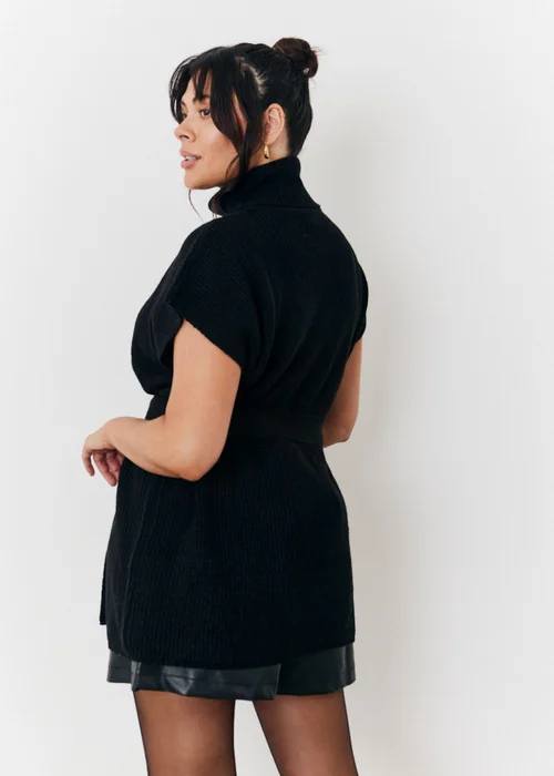 In The Style Black Belted Knit Jumper - 06-08 Image 7