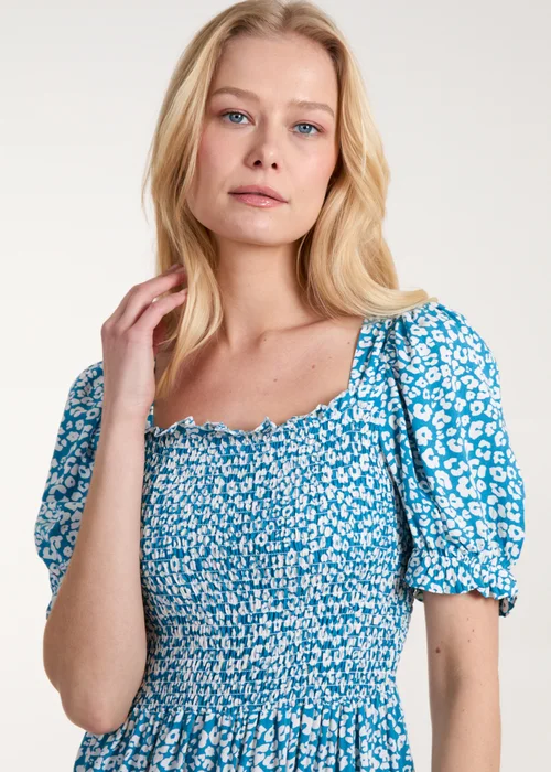 Blue Vanilla Blue Milkmaid Square Neck Short Puff Sleeve Maxi Dress - 12 Image 3