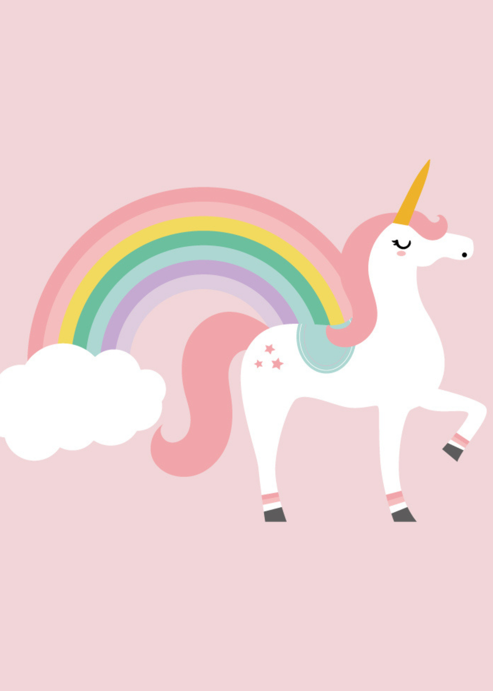 rucomfy Printed Kids Floor Cushion Unicorn Castle Beanbag - One Size Image 3