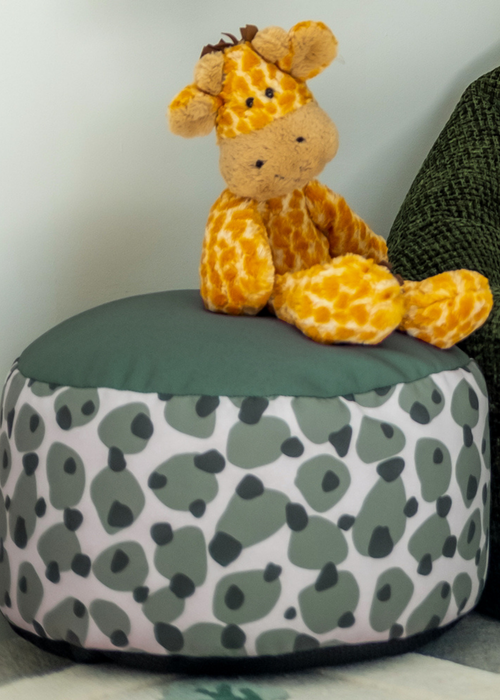 rucomfy Printed Footstool Safari Friends Beanbag - One Size Image 1