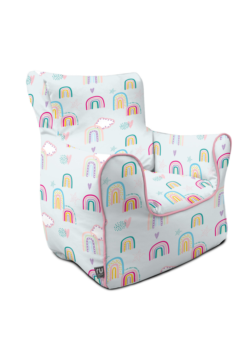 rucomfy Printed Children's Chair Rainbow Sky Beanbag - One Size Image 1