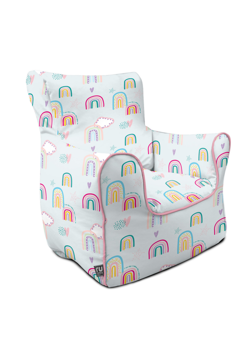rucomfy Printed Children's Chair Rainbow Sky Beanbag - One Size Image 1