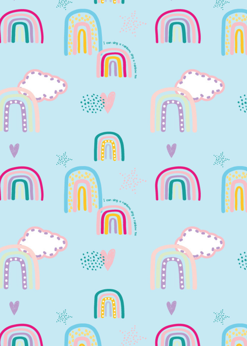 rucomfy Printed Children's Chair Rainbow Sky Beanbag - One Size Image 2