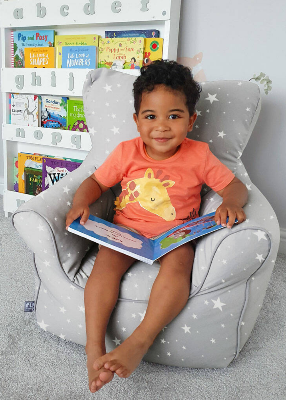 rucomfy Printed Children's Chair Twinkle Star Beanbag - One Size Image 3