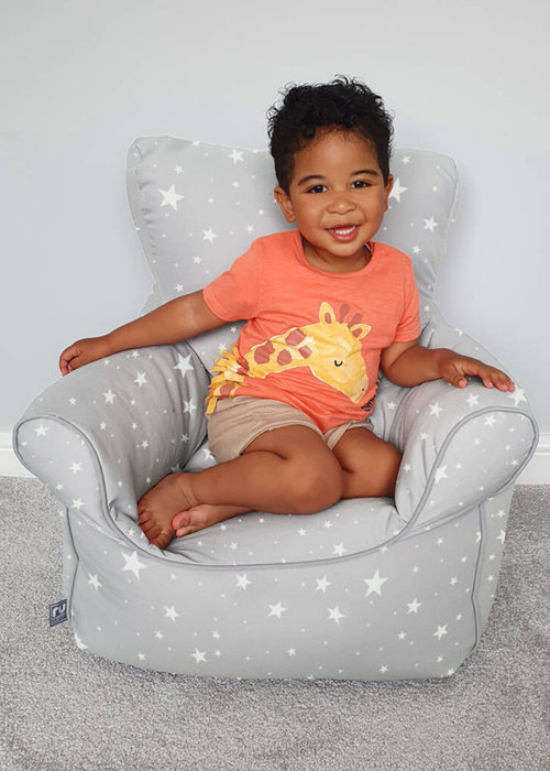 rucomfy Printed Children's Chair Twinkle Star Beanbag - One Size Image 1