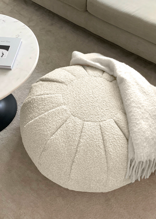 rucomfy Snug Pouffe Natural Beanbag - One Size Image 1