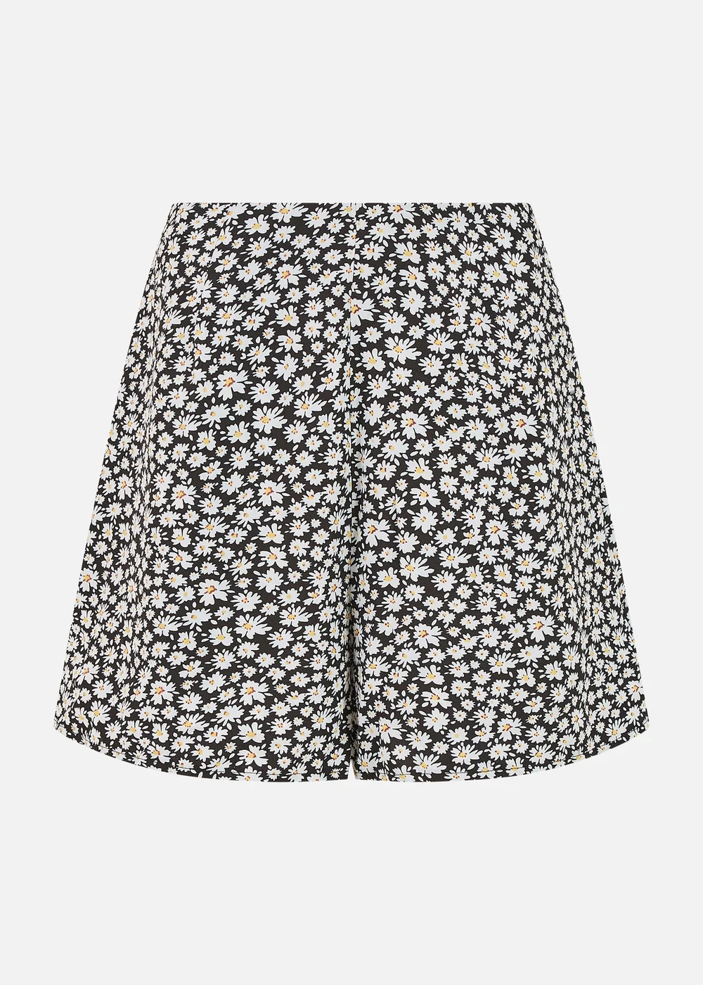 Mela Black Daisy Print Skater Shorts With Pockets - 8 Image 3