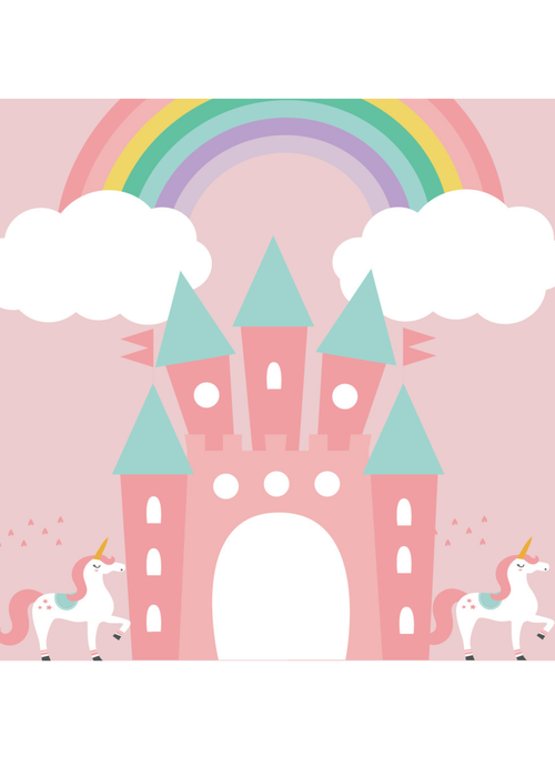 rucomfy Printed Kids Medium Unicorn Castle Beanbag - One Size Image 3