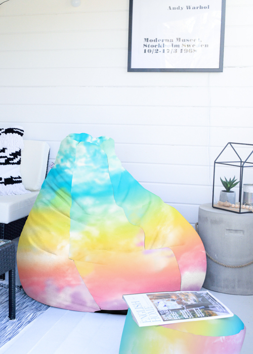 rucomfy Printed Extra Large Classic Tye Dye Beanbag - One Size Image 1