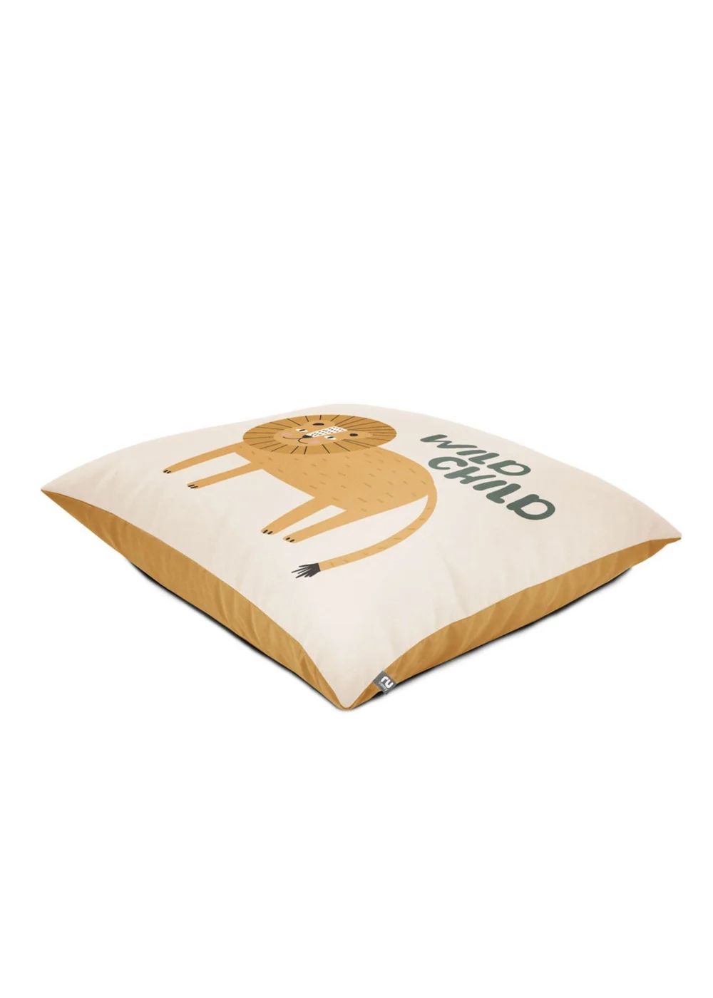 rucomfy Printed Kids Floor Cushion Safari Lion Beanbag - One Size Image 2