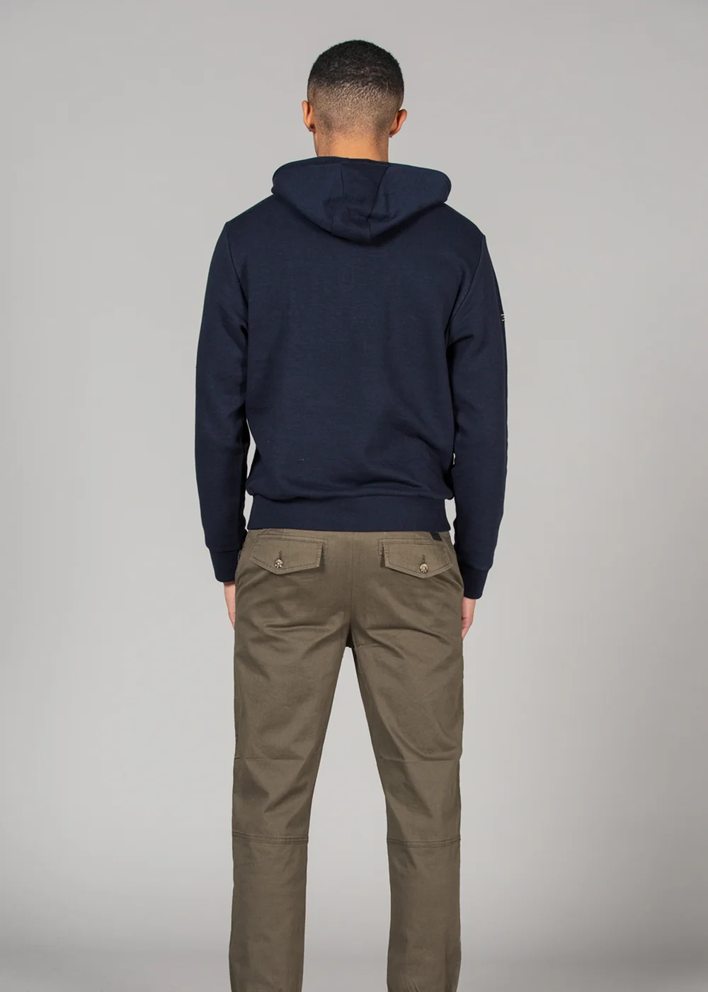 Tokyo Laundry Navy Cotton Blend Embossed Drawstring Hoody - S Image 2