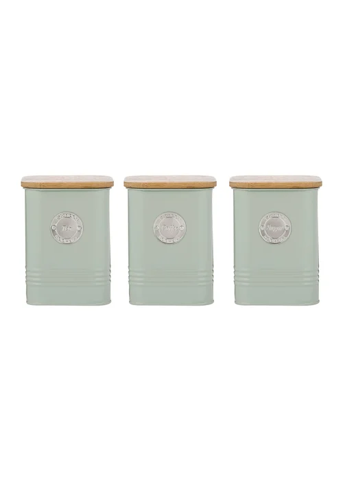 Typhoon Living Squircle Set of 3 Tea, Coffee, Sugar Storage Canisters (1.3 ltr) - One Size Image 1