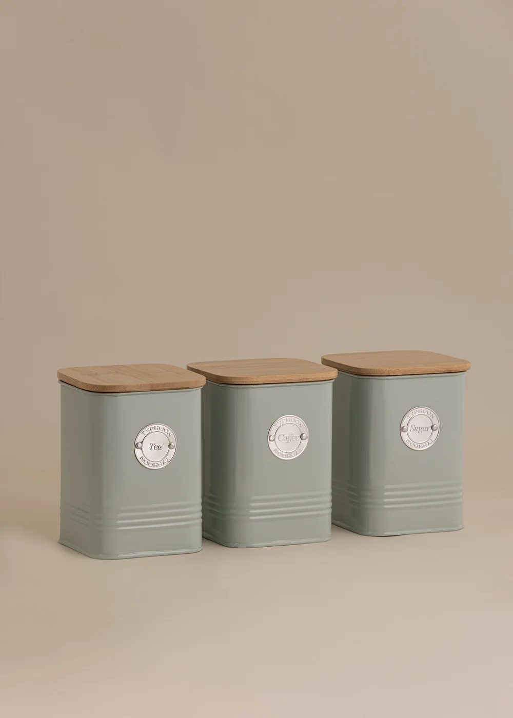 Typhoon Living Squircle Set of 3 Tea, Coffee, Sugar Storage Canisters (1.3 ltr) - One Size Image 4