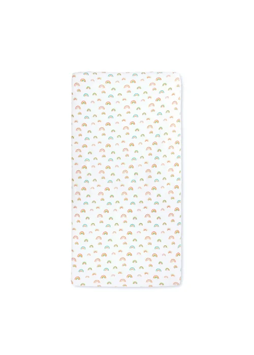 Ickle Bubba White Fitted Cot Bed Sheets Rainbow Dreams 2 Pack - 70 X 140 Image 2