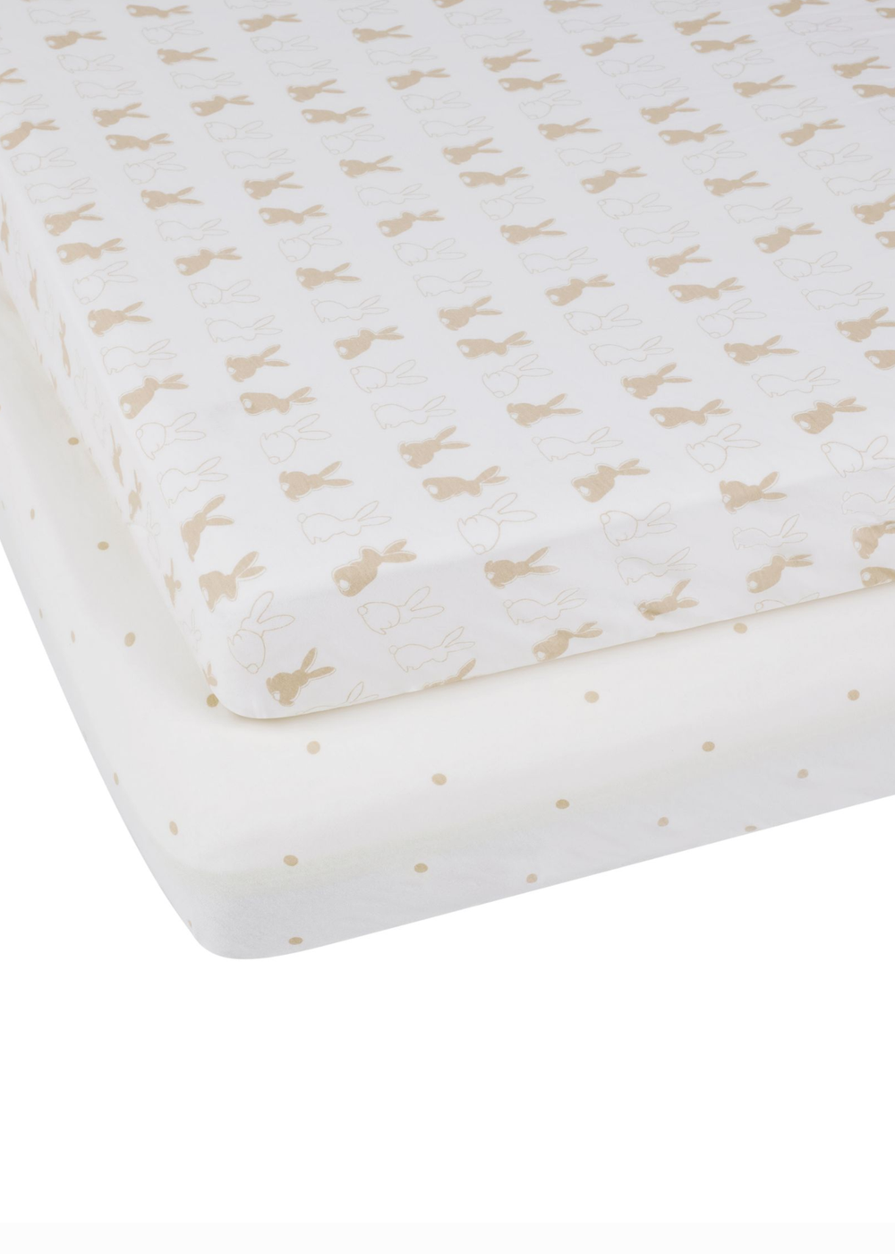 Ickle Bubba Cream Fitted Cot Bed Sheets 2 Pack - 70 X 140 Image 3