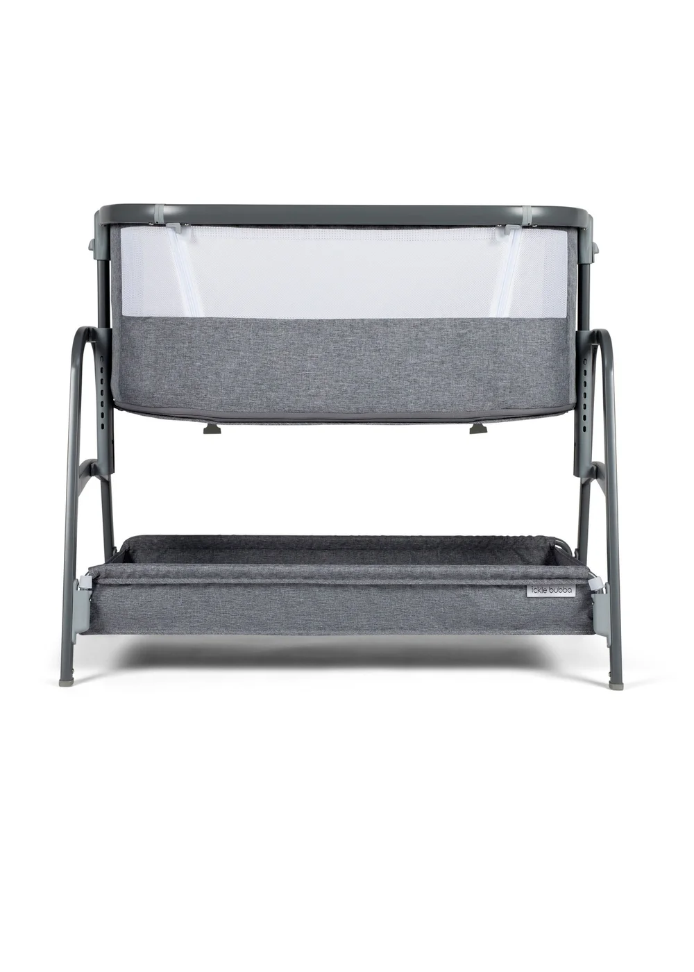 Ickle Bubba Light Grey Bubba & Me Bedside Crib - One Size Image 4