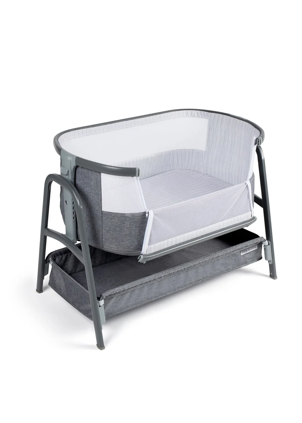 Ickle Bubba Light Grey Bubba & Me Bedside Crib - One Size Image 2