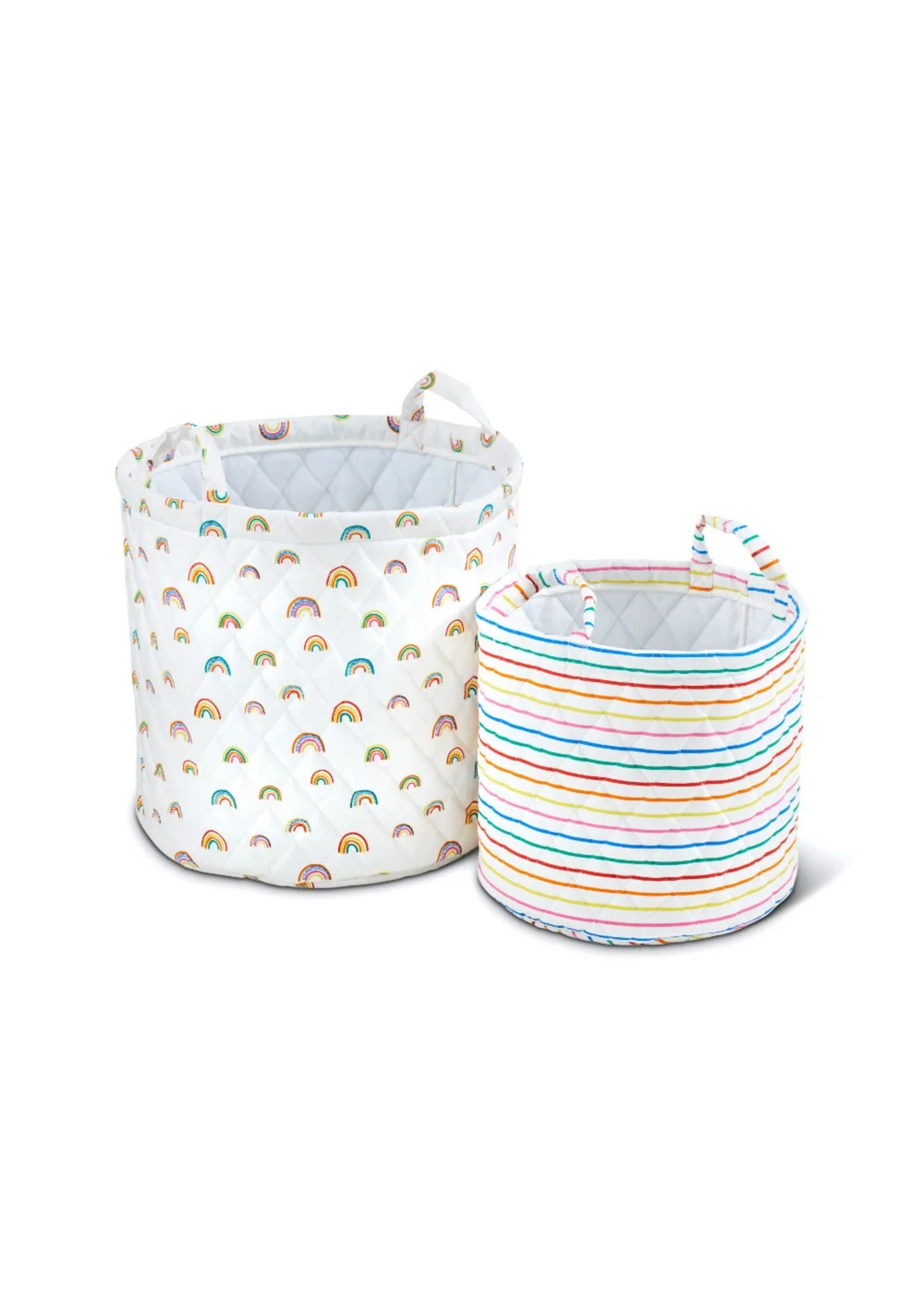 Ickle Bubba White Storage Baskets Rainbow Dreams 2 Pack - One Size Image 1