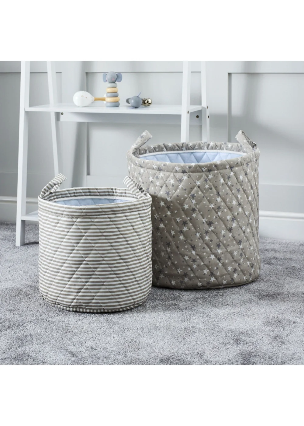 Ickle Bubba Light Grey Storage Baskets Cosmic Aura 2 Pack - No Size Image 2