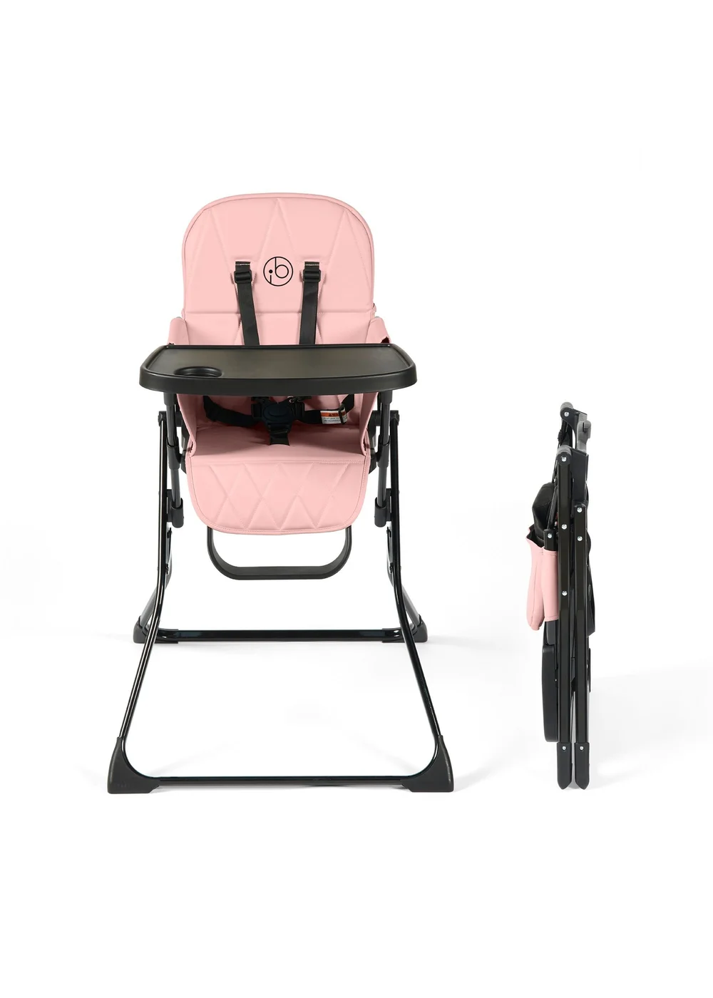 Ickle Bubba Pink Flip Magic Fold Highchair - No Size Image 1