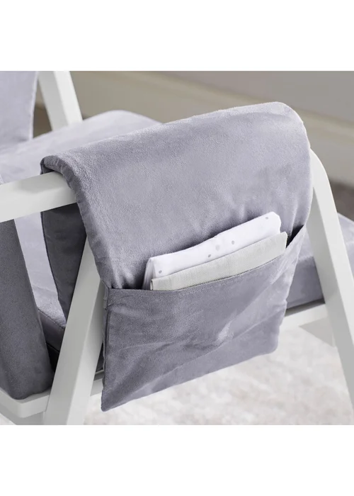 Ickle Bubba Grey Dursley Rocking Chair & Stool - One Size Image 4