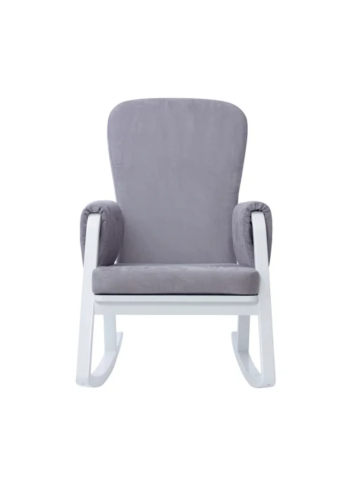Ickle Bubba Grey Dursley Rocking Chair & Stool - One Size Image 3