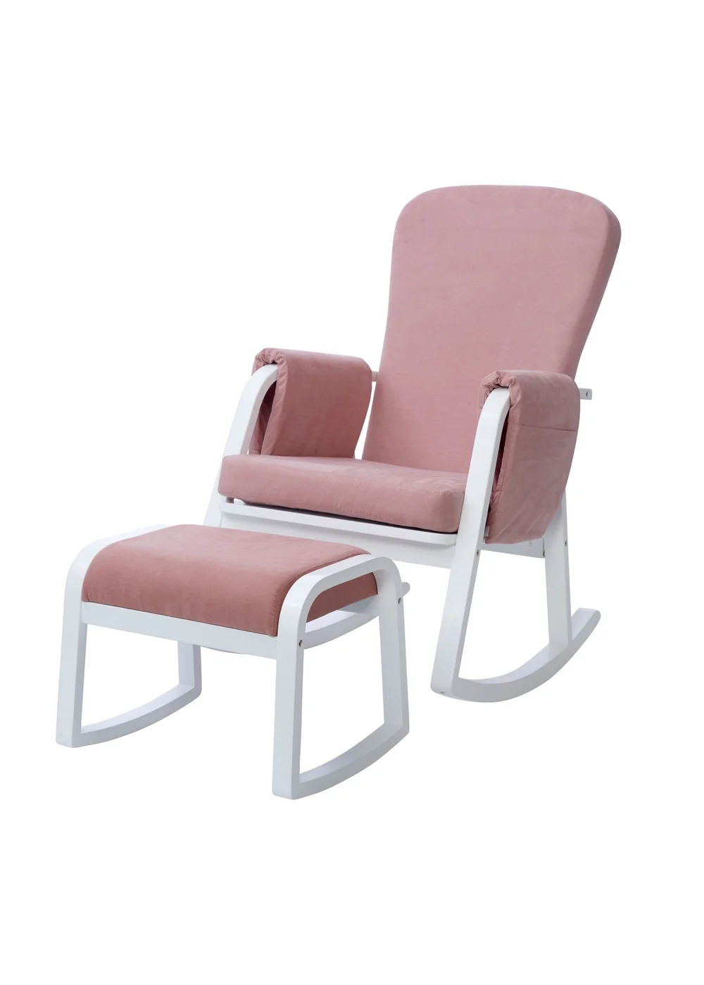 Ickle Bubba Pink Dursley Rocking Chair & Stool - One Size Image 1