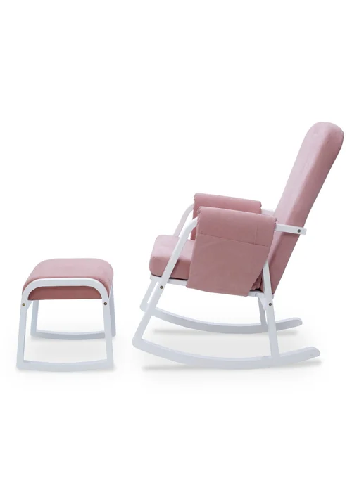 Ickle Bubba Pink Dursley Rocking Chair & Stool - One Size Image 2