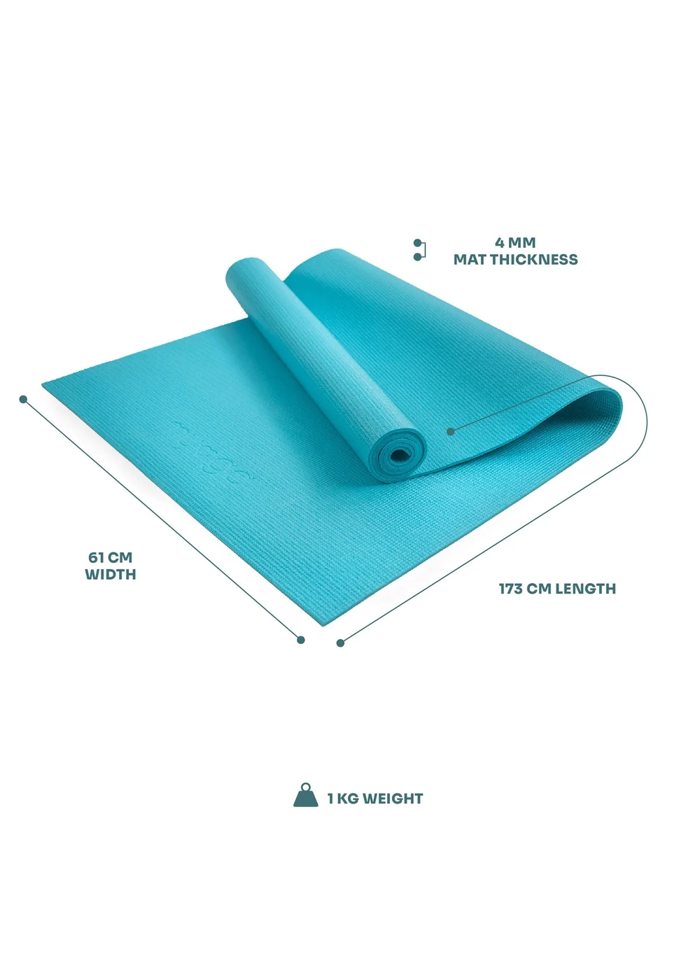 Myga Turquoise Yoga Mat - No Size Image 3