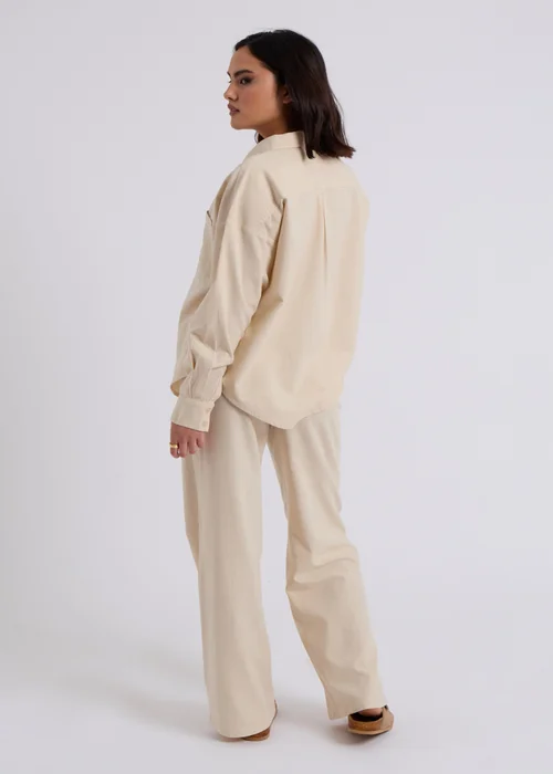 Urban Bliss Beige Linen Blend Oversized Shirt - 10 Image 2