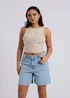 Urban Bliss Beige Linen Blend Tie Back Top - 8 Image 3