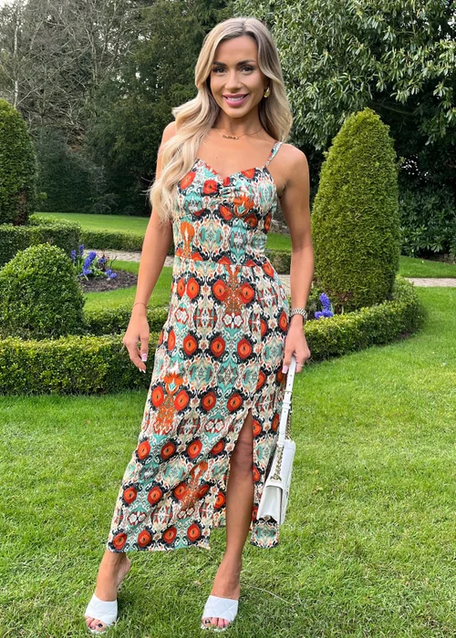 AX Paris Multi Abstract Print Strappy Midi Dress - 8 Image 1