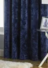 Paoletti Verona Crushed Velvet Eyelet Curtains - 90W X 54D ( 229x137) Image 3