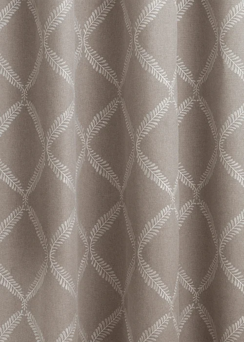 Paoletti Olivia Lattice Embroidery Pencil Pleat Curtains - 46W X 54D (117x137cm) Image 4