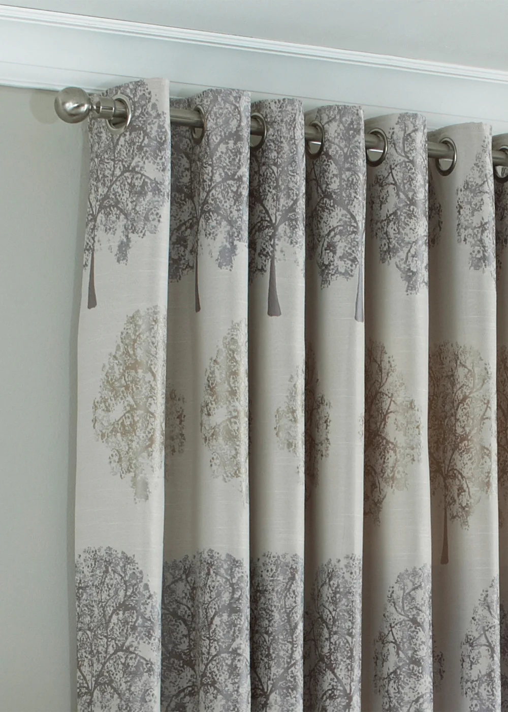 Paoletti Oakdale Motif Eyelet Curtains - 46W X 72D (117x183cm) Image 2