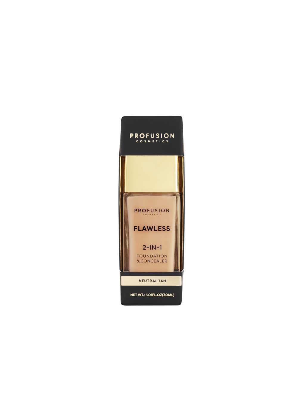 Profusion Cosmetics Flawless 2-in-1 Foundation & Concealer Neutral Tan - One Size Image 1