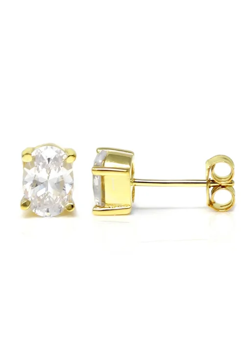 Say It With Gold Oval Gold Earrings - One Size Image 1