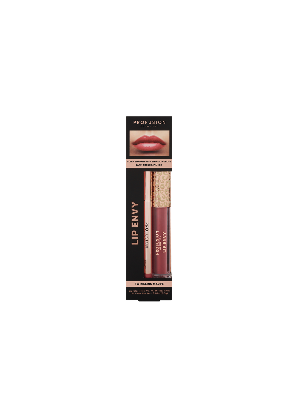 Profusion Cosmetics Lip Envy Gloss and Lip Liner Duo Mauve - One Size Image 4