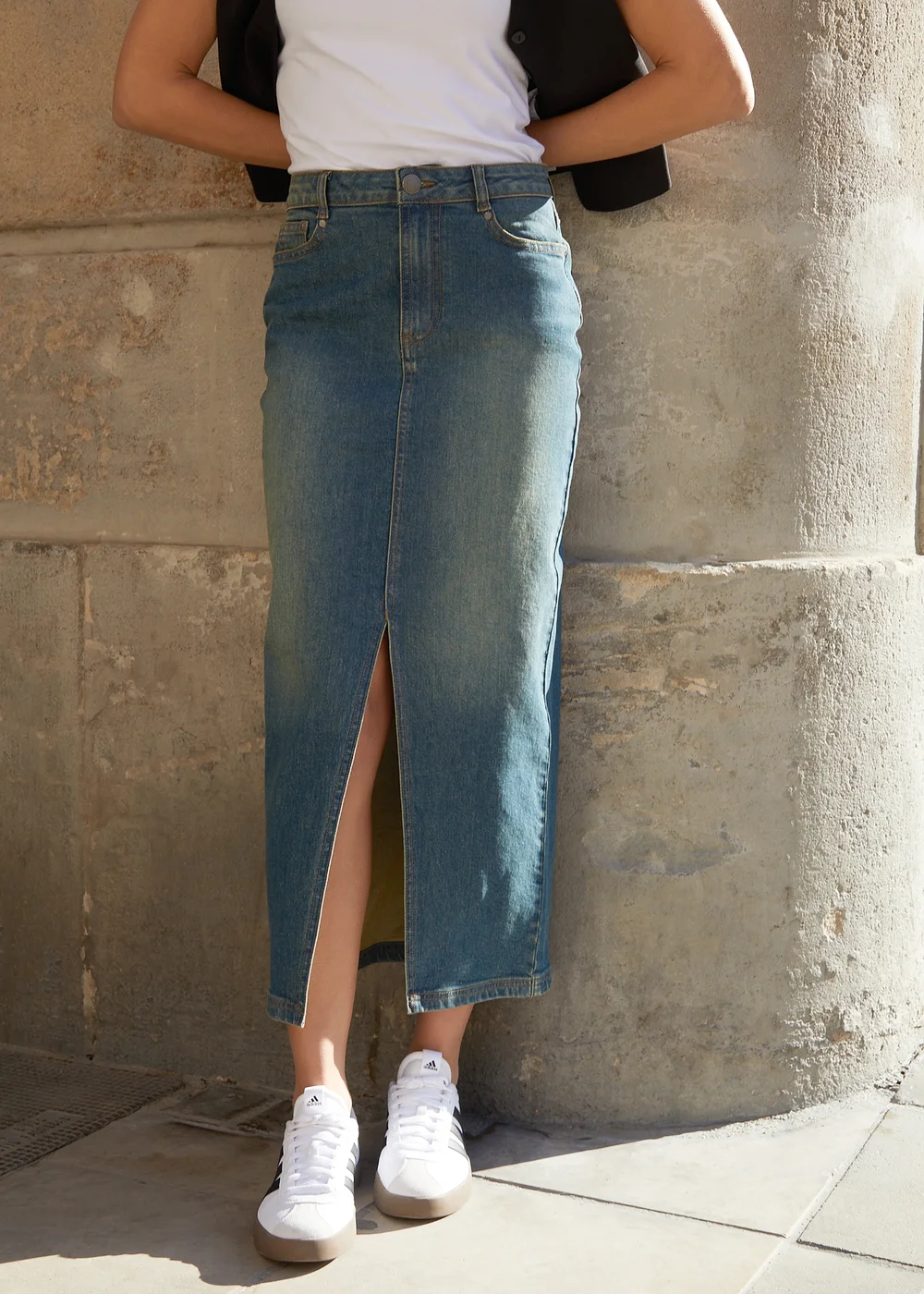 Threadbare Denim Blue Antwerp Denim Maxi Skirt - Size 8 Image 1