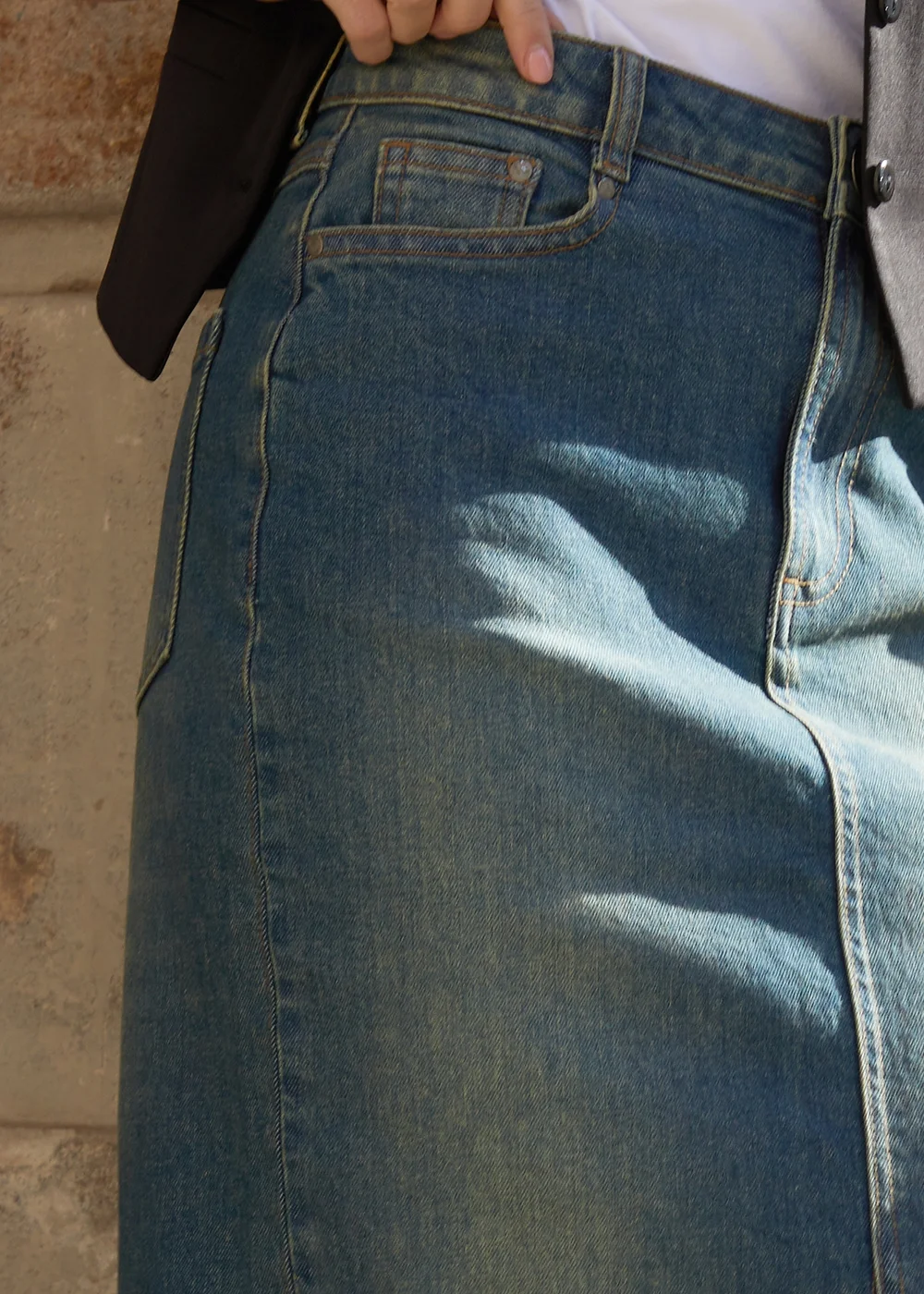 Threadbare Denim Blue Antwerp Denim Maxi Skirt - Size 8 Image 4