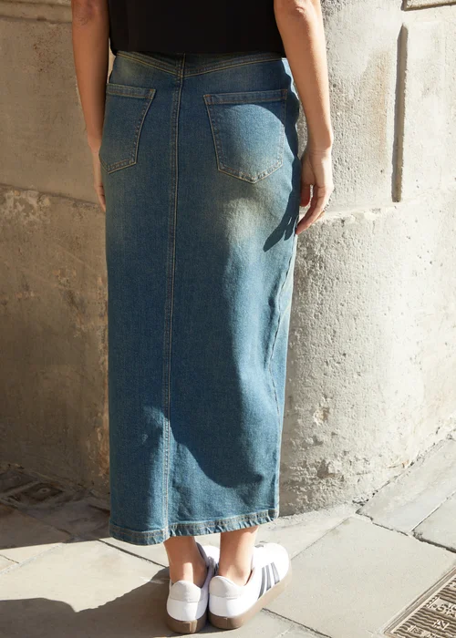 Threadbare Denim Blue Antwerp Denim Maxi Skirt - Size 8 Image 2