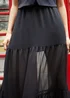 Threadbare Black Alice Tiered Frill Maxi Skirt - Size 8 Image 4