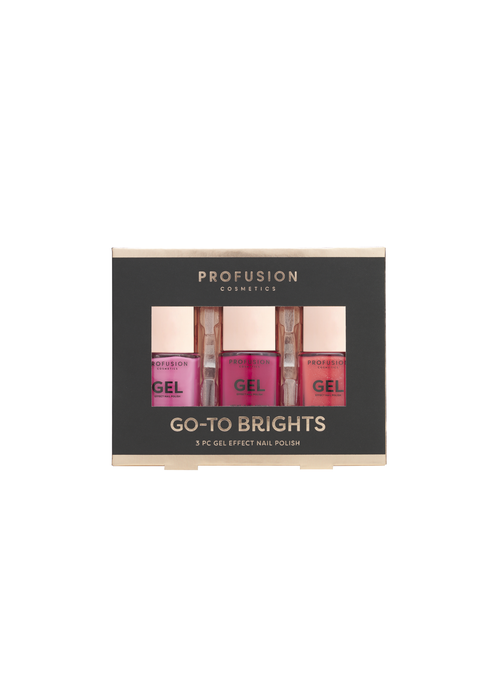 Profusion Cosmetics 3pc Gel Effect Nail Polish Go-to Brights - One Size Image 2