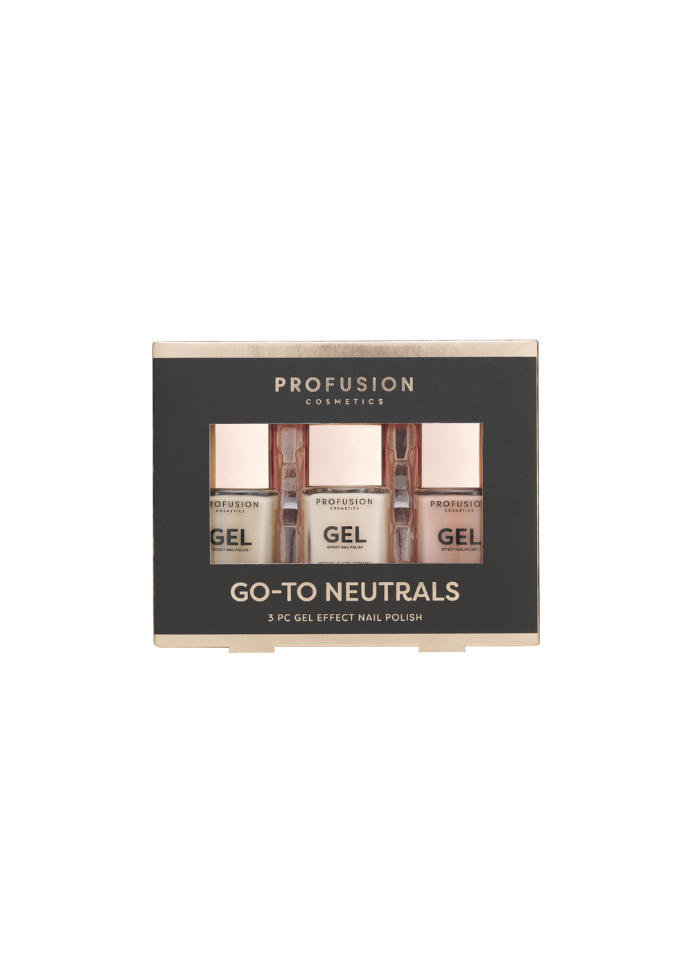 Profusion Cosmetics 3pc Gel Effect Nail Polish Go-to Neutrals - One Size Image 2
