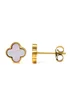 Say It With Children's Gold Pink Clover Earrings - One Size Image 1