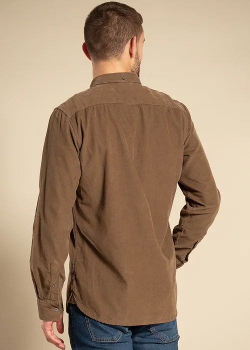 French Connection Khaki Cotton Cord Long Sleeve Shirt - S Image 2