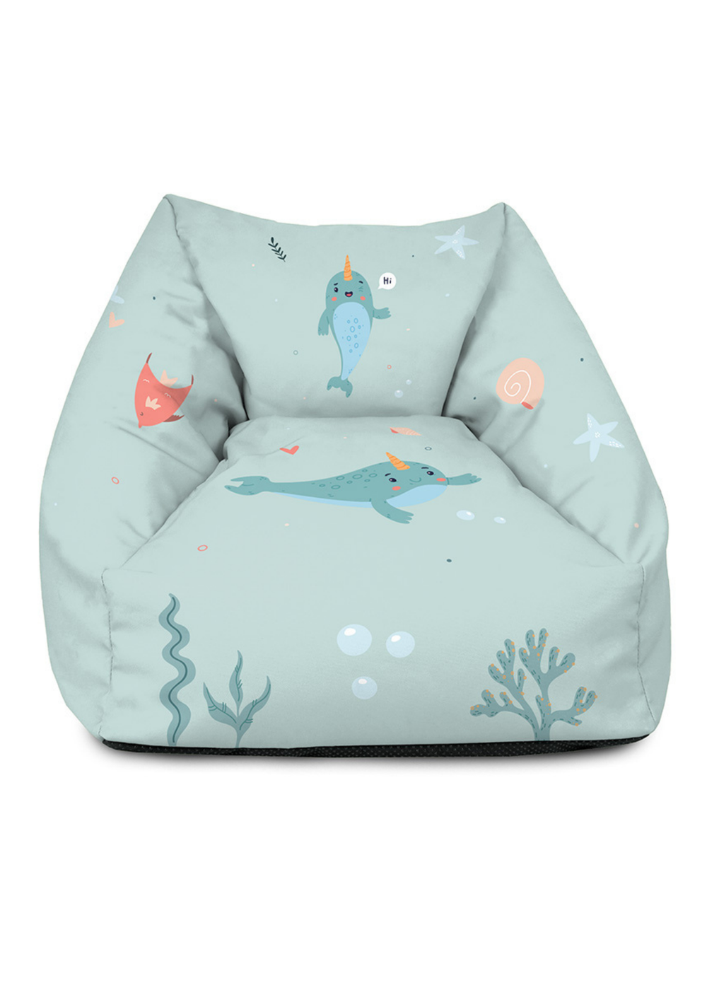 rucomfy Printed Kids Snuggle Chair Under The Sea Beanbag - One Size Image 2