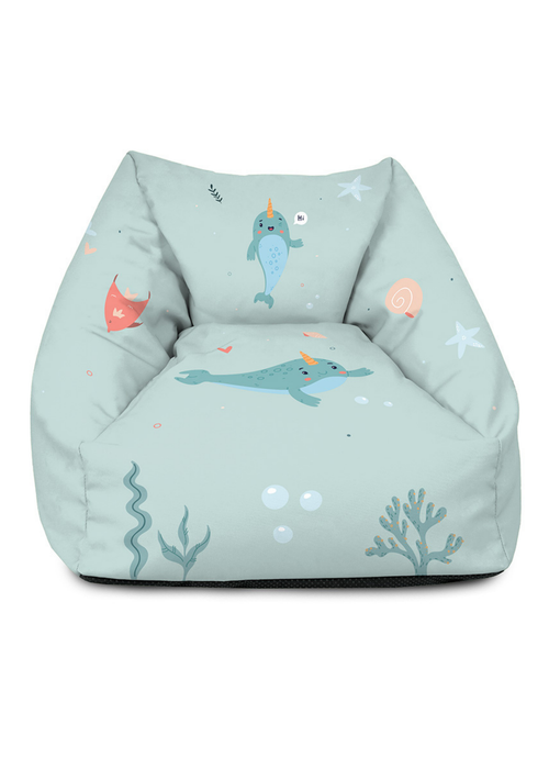 rucomfy Printed Kids Snuggle Chair Under The Sea Beanbag - One Size Image 2